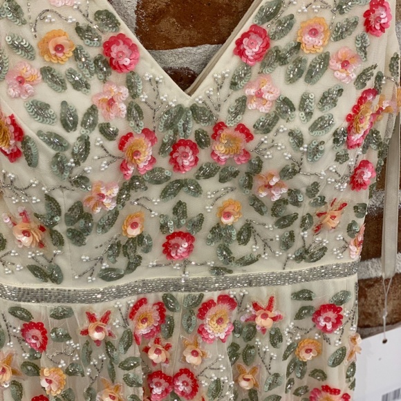 Mac Duggal #5527 Brand New W/Tags Designer MIDI Embroidered dress - Picture 7 of 12